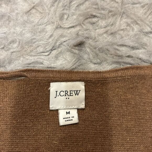 Jcrew women’s‎ brown thick cotton open long cardigan size medium - Picture 2 of 6